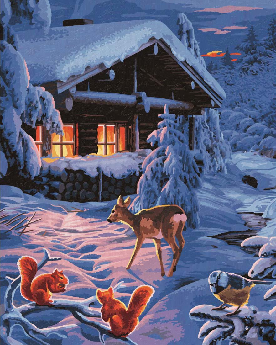 MALEN NACH ZAHLEN ~ Romantische Winternacht ~ 609130630 MnZ Schipper 40